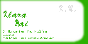 klara mai business card